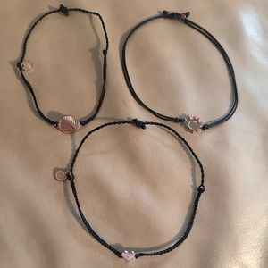 Set of three Pura Vida bracelets